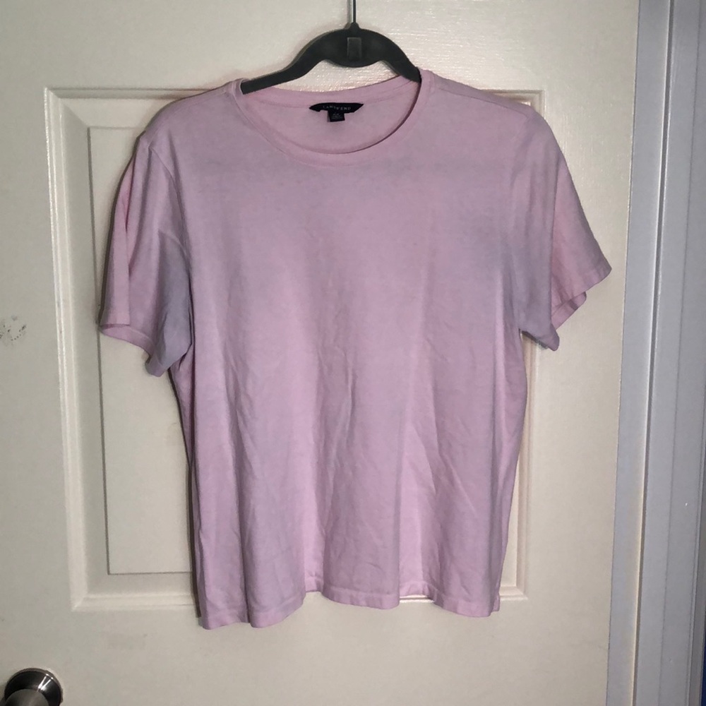 super cute light pink lands end tee